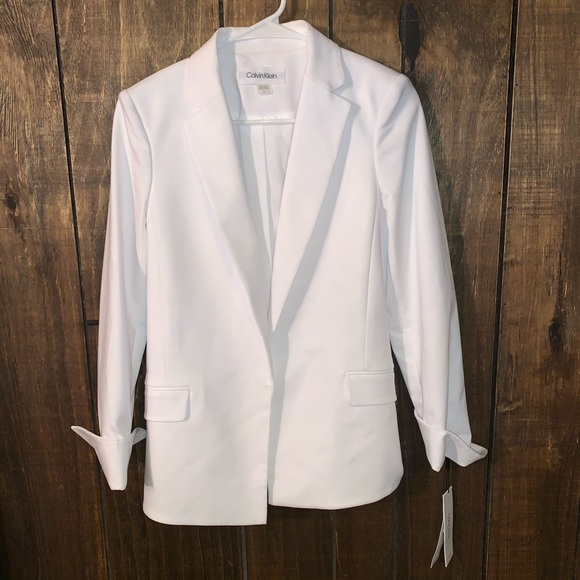 Calvin Klein | White no closure blazer - Picture 14 of 14